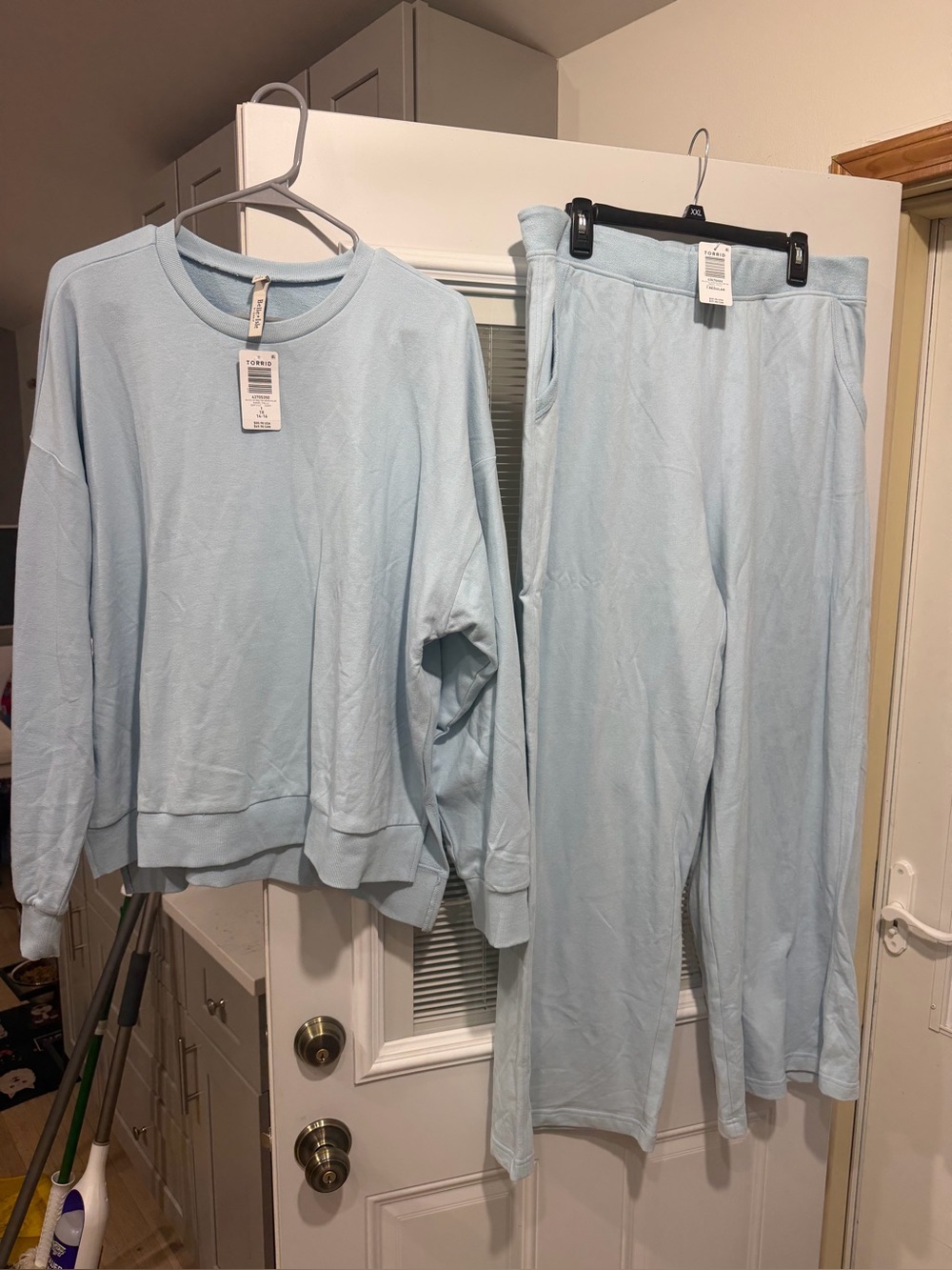 torrid Light Blue lounge set - Long Sleeve Top & Elastic Waist Pants